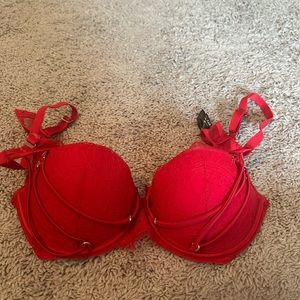 Honey Birdette Tessa Tango Red Contour Push-Up Bra